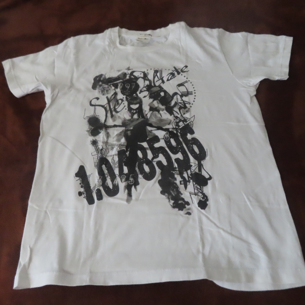 vintage COSPA STEINS GATE Collage Tshirt White Size: M